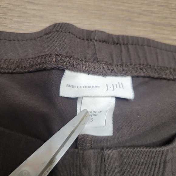 J Jill Pants Womens Small Brown Stretch Pull On Ankle Jegging Elastic Waistband - Picture 4 of 9